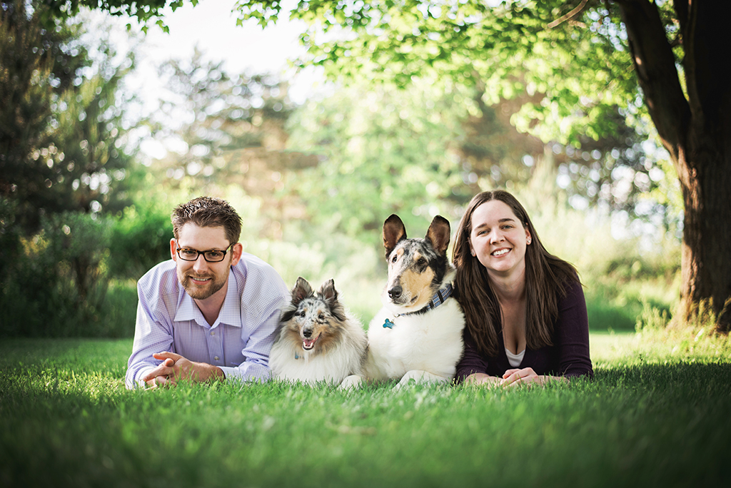 Childless Family with their Dogs in the photo