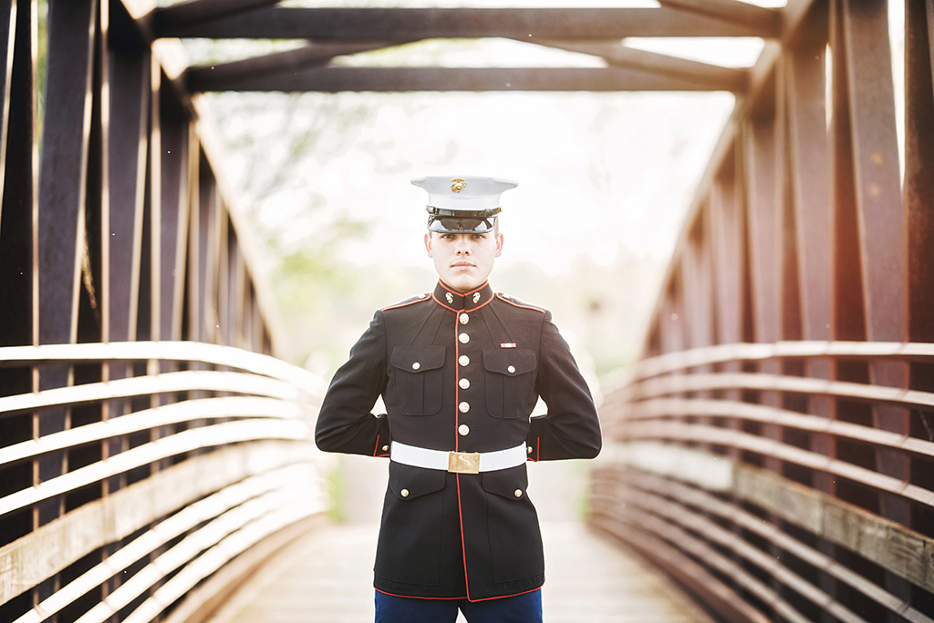 Michigan Senior Portraits - Senior Guy Who Joined the Marines