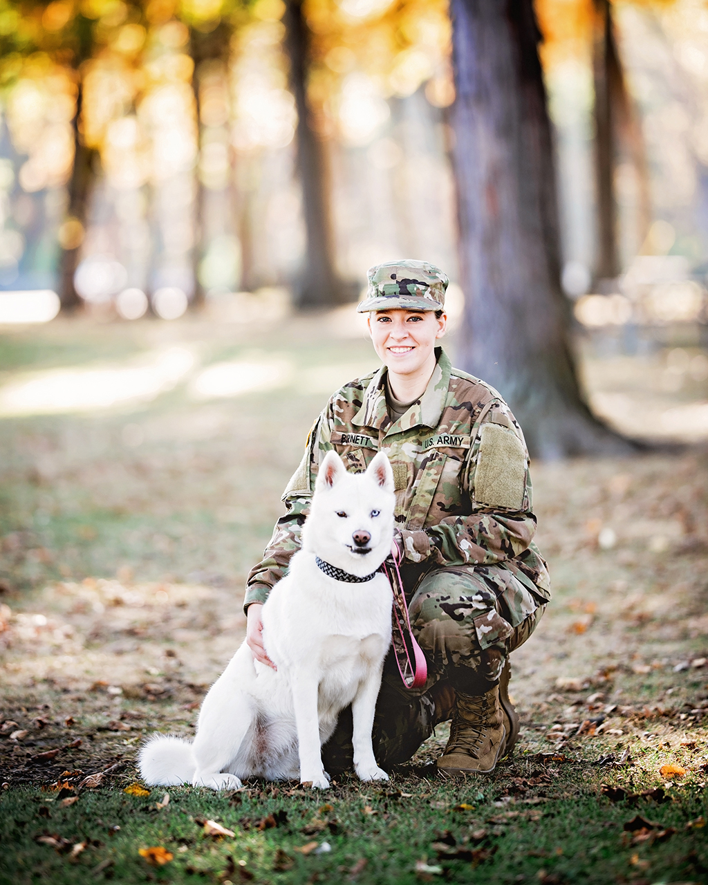 Michigan Senior Portraits - High School Senior Joining the Army who brought her Dog to the Session