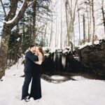 Scott Falls in Winter for Northern Michigan Elopement