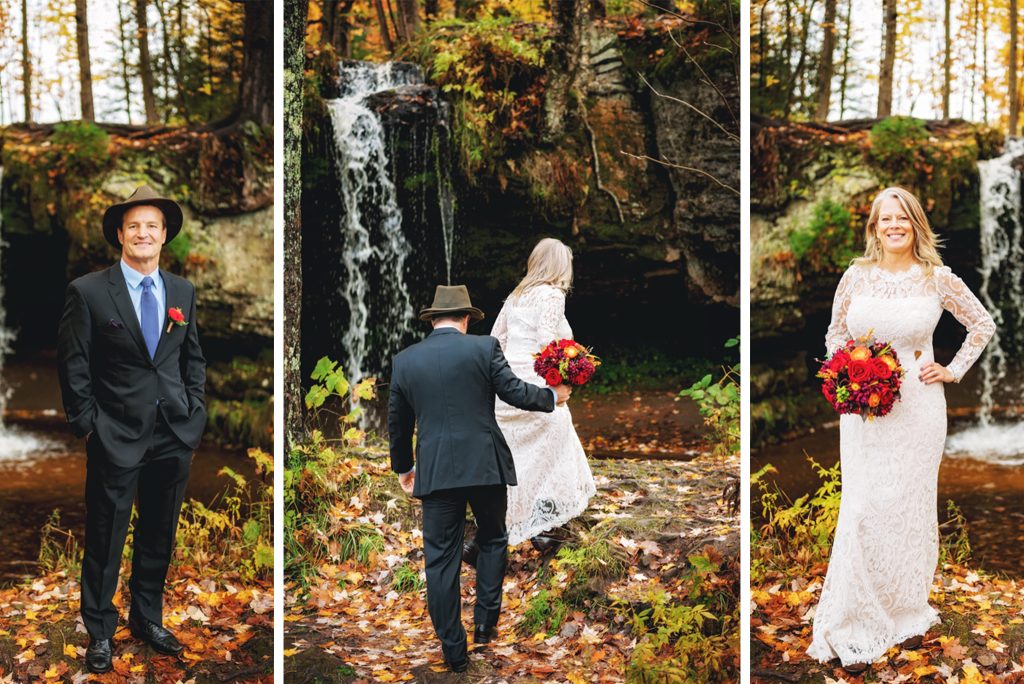 Find your dream elopement location at Scott Falls in Munising Michigan