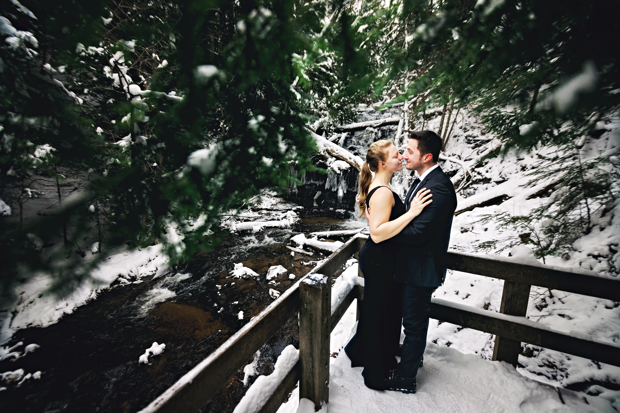 Where do you want to elope in Michigan? Wagner Falls in Winter perhaps?
